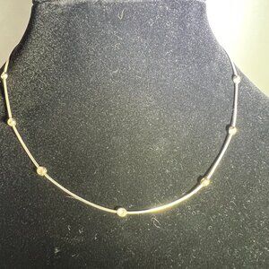 SILPADA STERLING SILVER 14K GOLD FILLED 16.5 INCH SATURN NECKLACE- Retired